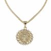 1924a Złota zawieszka błyszcząca pozłacana 14k medalik